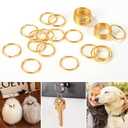 200PCS Key Rings, Split Bulk Keyrings for Keychain and Crafts (25mm) (Gold)