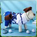Dog Golf Costume with Golf Bag and Clubs Halloween Funny Pet Costumes Dog Cosplay Outfits Halloween Holiday Pet Party Supplies for Small Medium Large Dogs(M(Neck Girth: 12-14", Chest Girth: 19.69"))