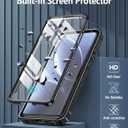 FNTCASE for Motorola Edge 2025 Case: Military Grade Drop Proof Protection Mobile Cover with Kickstand | Matte Textured Rugged Shockproof TPU | Protective Sturdy Phone Case - Black