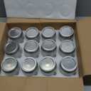 WACOI Mason Jars 8 Oz with Lids 12 Packs, Vintage Half Pint Small Glass Canning Jars with Silver Metal Lids for Storing, Pickling, Honey, Jam, Home Decor, Candle and DIY Crafts