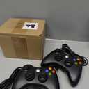 LENISUOLE 1 Pack Replacement for Xbox 360 Controller Wired, PC Controller Compatible with Microsoft Xbox 360 & Slim/PC, with Upgraded Joystick, Double Shock, Voice Function
