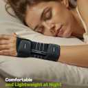 Rakiie 2 Pack Carpal Tunnel Wrist Braces, Adjustable Wrist Support Splint for Night Sleep & Daytime Working, Hand Braces Pain Relief for Arthritis, Typing & Pregnancy, Men & Women (Gray, S) (Black, S)