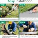 2025 New 21ft. Galvanized Steel Landscape Edging Border 15 Pack - 16.5"x8" Heavy Duty Metal Garden Edging with Rolled Top & Curved Serrations - Flexible Bendable Rustproof Edge for Lawn Yard Flower