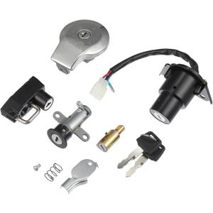 X AUTOHAUX 1 Set Motorcycle Ignition Switch Cylinder Fuel Gas Tank Cap Cover Lock Seat Lock Helmet Lock w/ 2 Keys for Yamaha Virago XV535 XXV240 XV125 XV250 Motor Bike Ignition Cylinder Set