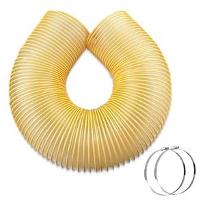 5 Foot Lawn Vacuum Hose, 7'' Diameter Lawn Vac Hose Compatible with DR Agri Fab Trac Vac Cyclone, Leaf Vac Hose, Fits Most Brands Lawn Leaf Vac Grass Catcher Bagger, with 2 Clamps