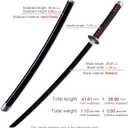 Zisu Demon Katana Sword, About 41 inches, Hashira Pillars & Protagonist Katana for Cosplay Purpose, Anime Original Texture, 41.61 inches