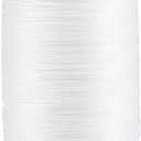 uxcell Thin Waxed Thread 175 Yards 0.45mm Dia Polyester Wax-Coated String Cord for Machine Sewing Embroidery Hand Quilting Weaving, White