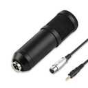 Condenser Microphone for Podcast Studio Webinar, 3.5mm Cardioid Condenser Mic for Android Tablet PC Computer