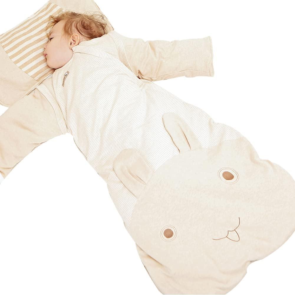 Baby Wearable Blanket Sleeping Bag Sack for Toddler Baby Girl Boy Unisex 3-Way Zipper Baby Sleep Sack, 100% Cotton TOG 2.5 2-3 years old