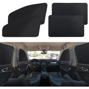 XCBYT Car Window Shades - 4 Pcs Car Privacy Curtains - 100% Block Light Car Window Covers - Magnetic Side Window Sun Shade Keeps Cooler for Breastfeeding, Taking a nap, Changing Clothes, Camping