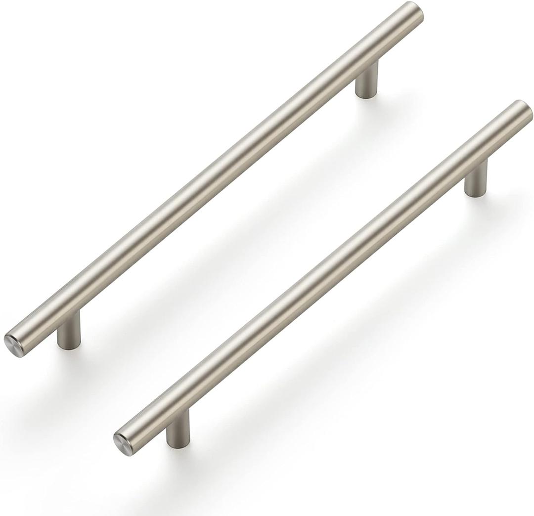 Ravinte 4 Pack 10 Inch Cabinet Handles Brushed Nickel Stainless Steel Cabinet Handles Kitchen Cupboard Pulls 7-1/2" Hole Center