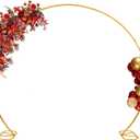 8ft Balloon Arch Stand,Round Backdrop Stand,Golden Circle Wedding Arch Frame for Wedding,Valentine's Day,Birthday,Party,Friends Gathering,Christmas,Garden Decoration