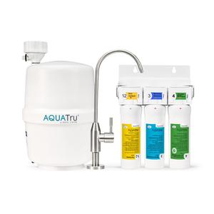 AquaTru Under Sink Alkaline RO Water Purifier | Certified 4-Stage Ultra Reverse Osmosis Removes 84 Contaminants Including Forever Chemicals, Lead & Fluoride | Adds Minerals | High-Capacity with Faucet