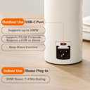 Portable Electric Travel Kettle, 500ml Portable Kettle with USB-C, Mini Travel Hot Water Boiler with Carry Handle & 6 Adjustable Temperature Settings, Dual Power Modes for Home Car Camping