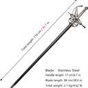45.7" Renaissance Spanish Italian Style Rapier Fencing Sword with Spiral Swept-Hilt for Cosplay, Collection, Display