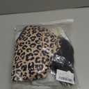 Ekouaer Nightgowns for Women 2 Pack Button Down Sleep Shirts Short Sleeve Nightshirt Sleepwear House Dress with Pockets (Large, Black/Brown Leopard)