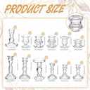 Mumufy 48 Pcs Clear Crystal Taper Candle Holders with Flameless Candles
