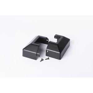Post Cover Plate for 2" Floor Flange, 2-Piece, Flange Base Shoe for Railings, Post Skirt Cover, Black