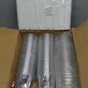 100 Pack - 20 oz Clear Plastic Cups with Lids and Straws, Sturdy & Food Safe Iced Coffee Cups with lids, Disposable Plastic Smoothie Cups for Cold Drinks