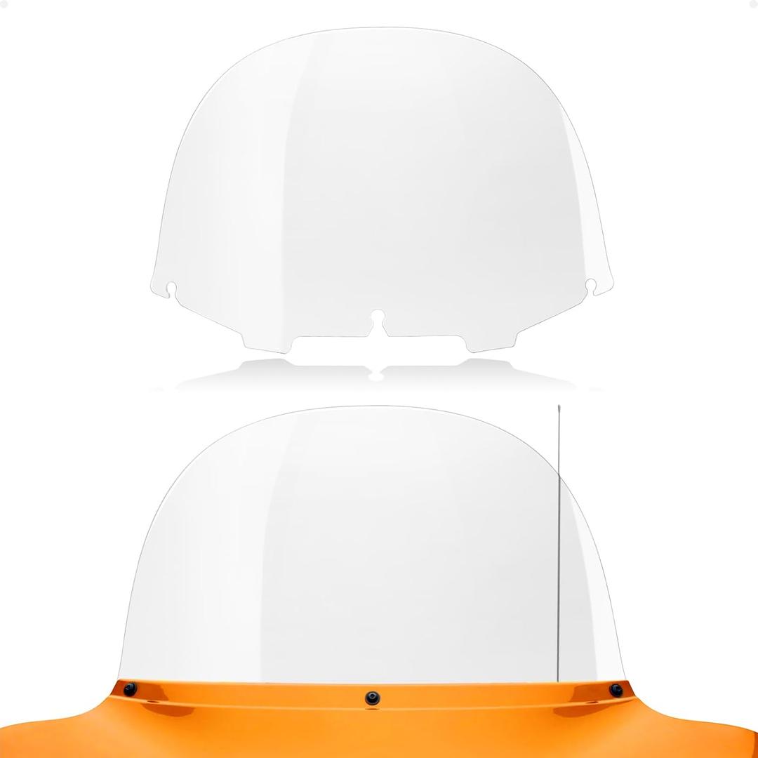 PBYMT 13" Windshield Windscreen 96-13 Compatible for Harley Davidson Touring Street Glide Electra Glide FLHT FLHTCU Ultra Classic Glide FLHX FLHTK Tri Glide 1996-2013, Clear