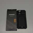 SSLOTSCASE for iPhone 17 Pro Max Case with 2X Screen Protector, Credit Card Holder & Kickstand & Slide Camera Lens Cover, Silicone Edge Rugged Heavy Duty Phone Case Cover for iPhone 17 Pro Max, Black