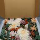 Ling's Moment Fall Artificial Wedding Arch Flowers Kit Pack of 4, 2pcs Hanging Flower Arrangement 2pcs Drapes Ceremony Rose Arbor Backdrop Brunt Orange Terracotta Floral Party Autumn Outdoor Decor