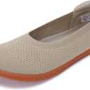 WHITIN Women's Barefoot Ballet Flats + Wide Toe Box + Zero Drop Sole (9, Beige)