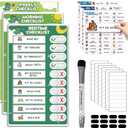 3 in 1 Upgraded Slider Bedtime/Morning/Weekly Routine Chart for Kids, Magnetic Chore Chart for Kids with Cute Chore Stickers, Cute Visual Schedule for Kid (Dinosaur-3 Packs)