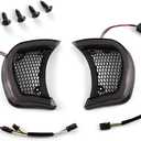 LED Headlight Vent Turn Signal for Road Glide, LED Fairing Vent Accent Lamp Indicator Side Lights for Harley Road Glide FLTRX Special FLTRXS CVO Ultra FLTRX 2015-2024 Accessories (Smoked Lens)