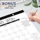 2 x 2026 Desk Calendar, Large Desktop/Wall Monthly Calendar (Jan. 2026 - Jun. 2027) 17'' x 12'' School Year Desk Planner for Teacher Family School Office Supplies (Black)