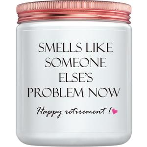 Retirement Gifts for Women Men, Best Happy Retired 2025 Candles, Funny Teacher Coworkers Nurses Retired Gift Ideas, Lavender Scent (RTM)