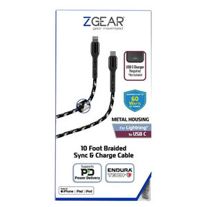 10 Foot Braided Synk & Change Cable