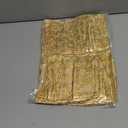 Staruby Organza Gift Bags 100Pcs Gold Sheer Organza Bag 5x7 Inch Mesh Favor Bags Drawstring Jewelry Rattan Printed Gift Pouches for Wedding Party Favors Couple Shower Christmas Gifts Candy Bags