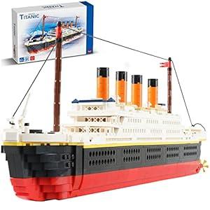 ENHANA Micro Mini Blocks Titanic Building Block Set Titanic Cruise Ship Model Building Kit Boat Bricks for Adults DIY Educational Toys Gifts for Kids Age of 6-12 Years 1288 Pieces