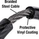 Master Lock Black Set Your Own Combination Bike Lock, Metal Cable Lock has a Weather Resistant Vinyl Coating for Outdoor Equipment, Bicycles, 6 Feet Long, 8114D