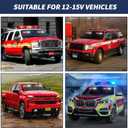 Emergency Dash Strobe Lights,Red White Safety Flashing Warning Hazard Windshield Visor Light Bars,Traffic Advisor Light Bar for Volunteer Firefighter Vehicles, Trucks Cars(2x9 inch, 48LEDs)