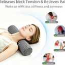 Cervical Pillow for Neck Pain, Memory Foam Neck Roll Pillow – Grey, 17.7 x 4 inches