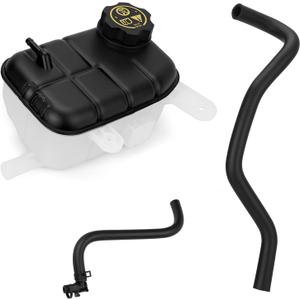 603-955 Engine Coolant Reservoir Tank with Cap, Radiator Overflow Tank Compatible with Buick Encore 1.4L, Chevy Tracker Trax 2013-2021 1.4L 1.8L w/Air Bleed Hose & Heater Hose Replace# 95269001