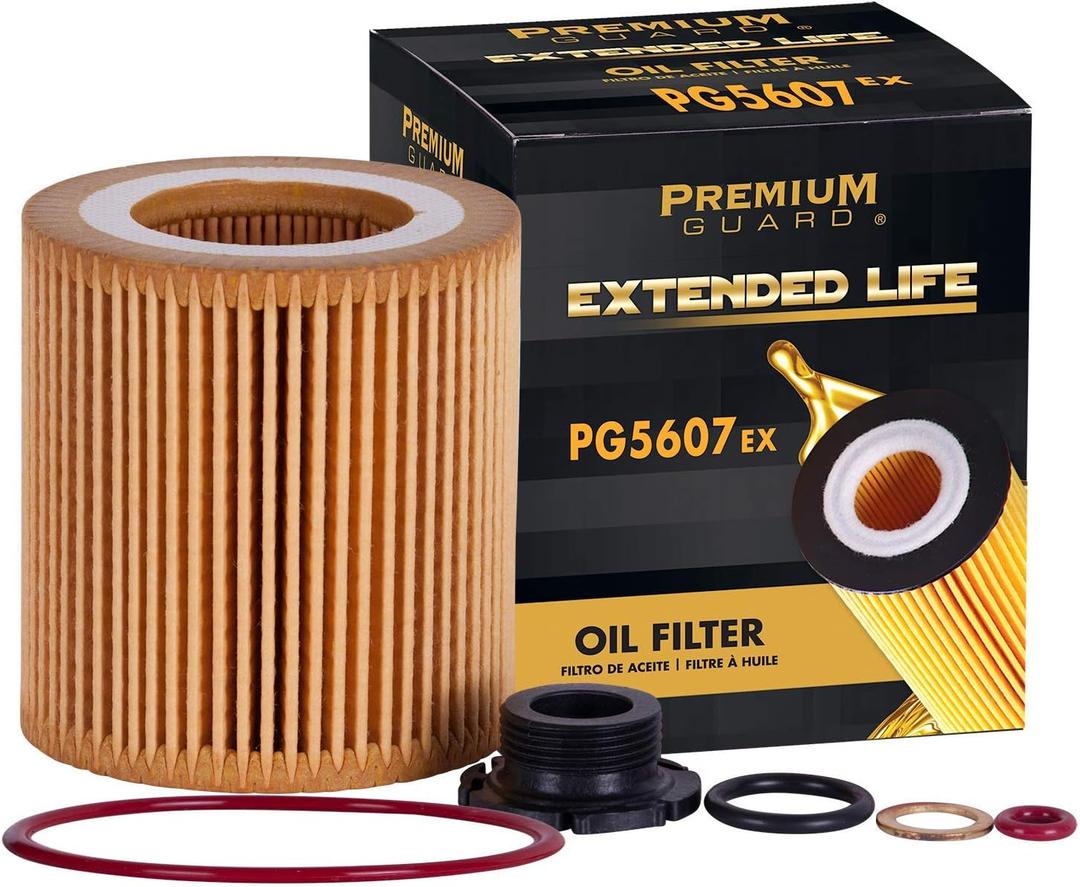 Premium Guard Extended Life Oil Filter up to 10k Miles PG5607EX | Fits 2007-2018 BMW X5, 2007-2013 328i, 2013-2017 X3, 2013-2016 328i xDrive, 2007-2015 335i, 2008-2016 535i, 2012-2015 X1