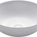 KRAUS Viva Round White Porcelain Ceramic Vessel Bathroom Sink, 16 1/2 in. D x 5 1/2 in. H, KCV-200GWH