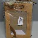 BallHull 12 Pcs Black Kraft Paper Gift Bags with Transparent Window, 9.84"x7.0"x5.12" Kraft Shopping Bags with Handles for Bouquet Christmas Birthdays Festivals Party Weddings Wrapping