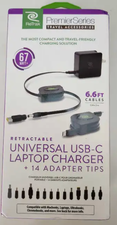 Retractable Universal USB C Laptop Charger