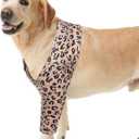 ROZKITCH Dog Surgery Sleeve Front Leg Right Left, Pet Prevent Licking Wound Elbow Knee Protector, Dog Recovery Suit Cone Collar Alternative for Sprain ACL CCL Arthritis Joint Care Brown, M