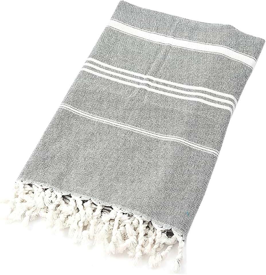Muka Beach Towels Cotton Blanket for Travel/Camping/Gym/Pool, 39.3" X 70.8"-Gray 4pc