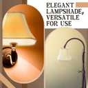 Glooglitter Set of 2 Bell Lamp Shade 6.25" x 8" Top 11" x 16" Bottom 12" High (Spider) Rectangle Cut Square Replacement Vintage Silk Lampshade for Table Floor Living Room Bedroom (Eggshell)