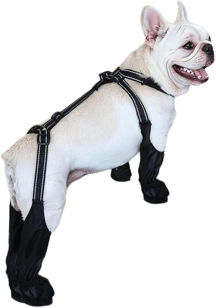 Adjustable Dog Boot Reflective Nonslip Paws Protectors Dog Shoes Leggings for Hiking and Walking Reflective Pet Boot