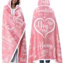 Mothers Day Christian Gifts for Mom Wife Her Women, Bible Verse Pink Wearable Blanket Hoodie for Women, Religious Inspirational Birthday Gifts for Mom Sister Friend, Catholic Spiritual Gift for Mother