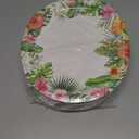 50 Count Hawaiian Luau Oval Paper Plates 10" X 12" Large Disposable Platters Party Goods Set Tropical Aloha Serving Dish Tray for Summer Beach Holiday Tableware Supplies Decor