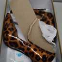 Elisabet Tang Fashion Removable Ankle Strap Classic Pumps High Heels - 4.7IN Sexy Closed Pointy Toe Stilettos for Party Dress Shoes Leopard 7