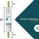 20 inch x 1000 Feet Stretch Wrap With Handle, Clear Stretch Film, 4 Rolls